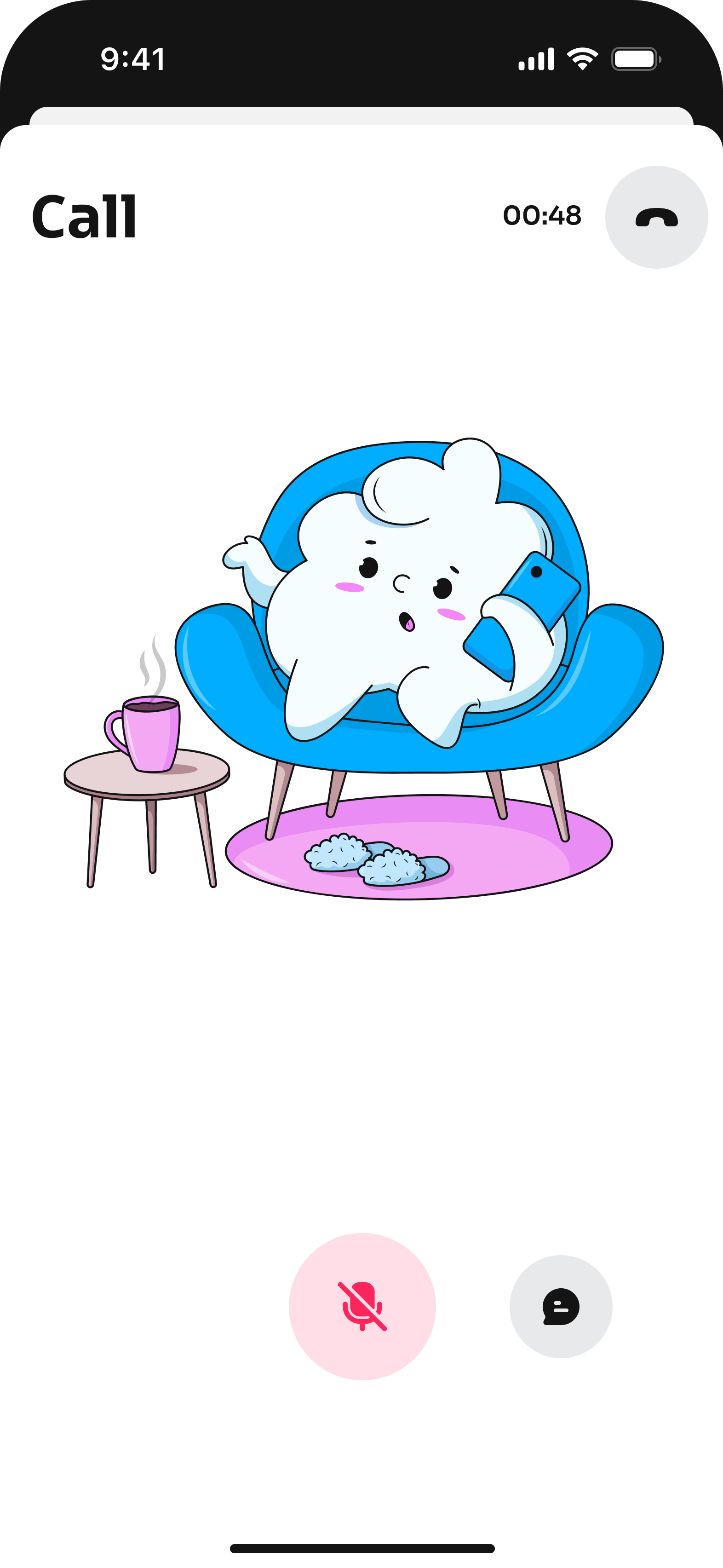 Yelly chat and call illustration